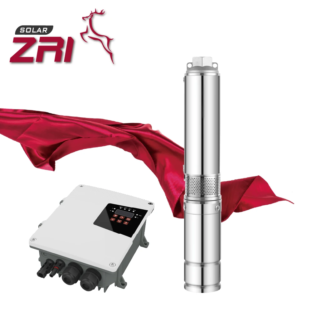 ZRI 0.5 HP 3 Inch DC plastic impeller Deep Well Solar Water Pump