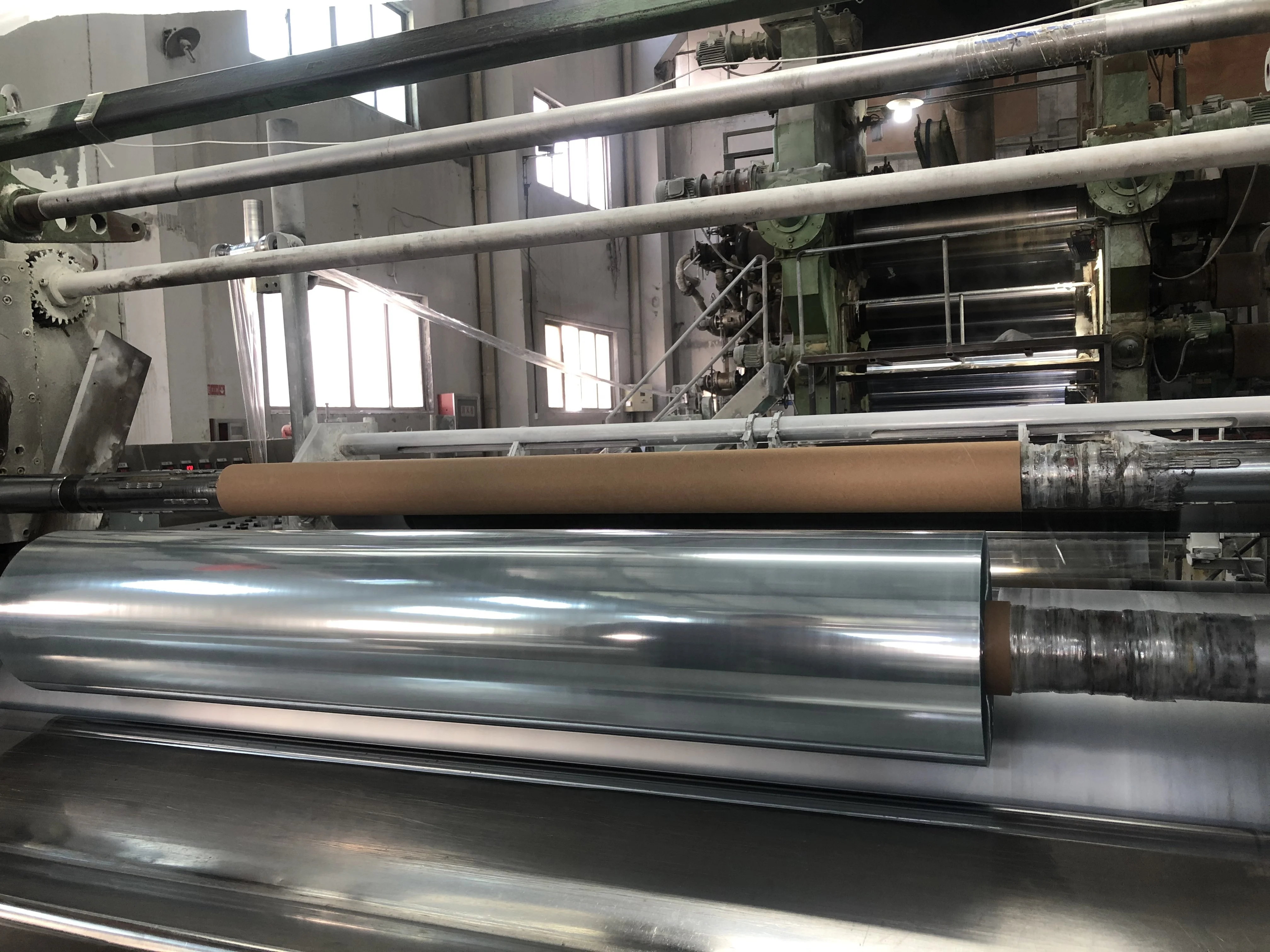 China factory transparent blue printed pvc film for packing mattress