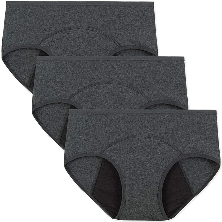 Free Shipping plus size ladies panty cotton 3 layer leak proof menstrual period panties big girl panties