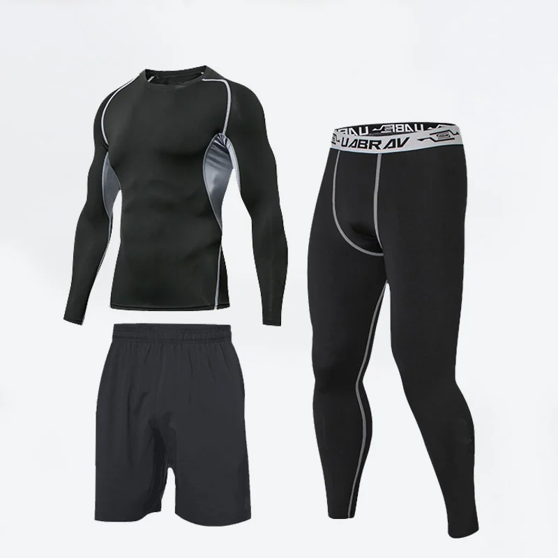 Gym yoga wear track suit for men wholesale tight leggins fitness running set custom