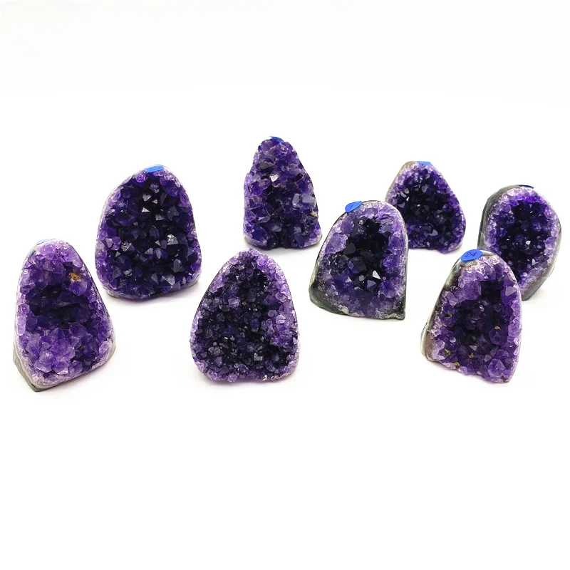 Natural Stone Mineral Specimen Uruguay Geode Purple Crystal Cluster Amethyst Cluster for Decorate