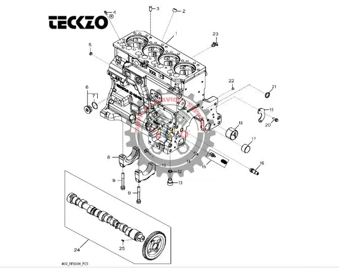 Детали двигателя водяной насос 6076 RE39121 RE68230 подходит для John Deere