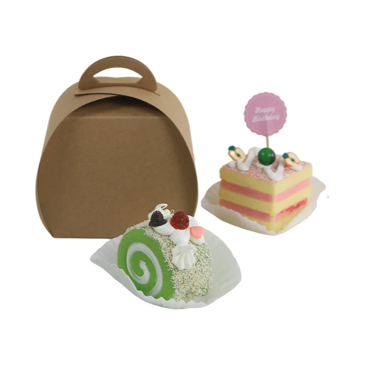 Kraft Paper Guaranteed Custom wholesale cardboard freezer boxes for Paper cakes Box Korean Takeaway Slice