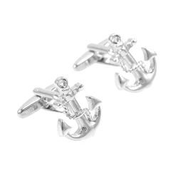 SAVOYSHI Trendy Silver Gold Anchor Cufflinks for Mens Brand Cuff buttons Fashion High Quality Cuff links Gift Jewelry Wholesale