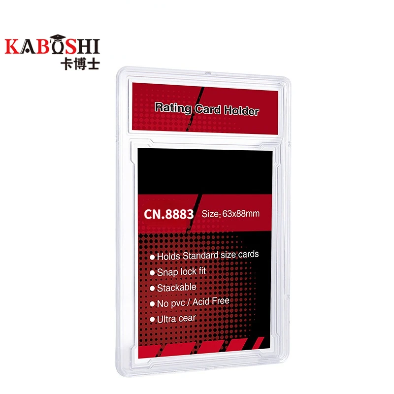 Clear Custom Plastic Display Card Case Card Holder Sports Baseball Football Basketball Trading