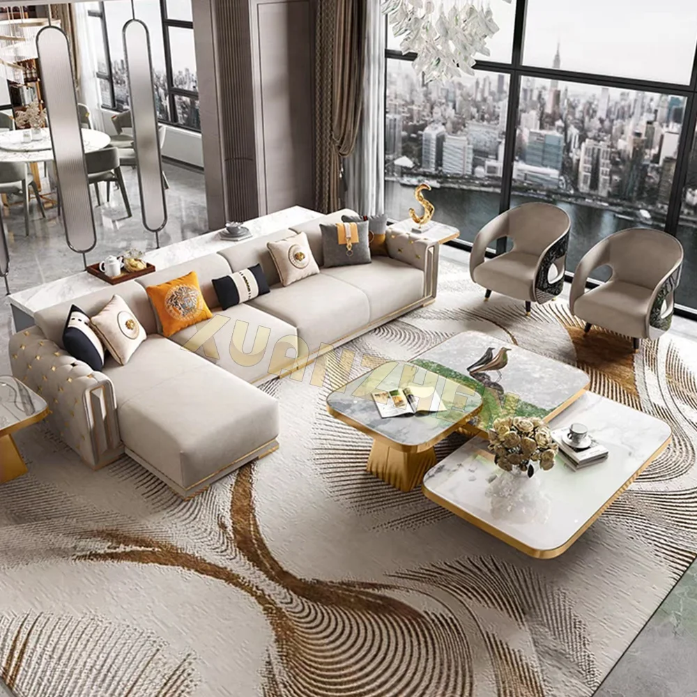 Factory luxury sofa set furniture modern leather sectional sofa living room sofas 1+2+3 for home luxury