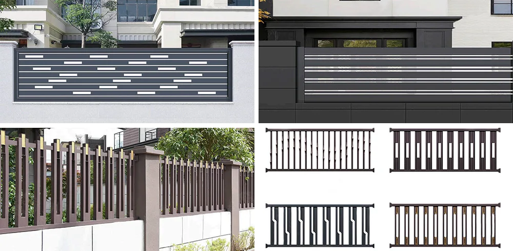 Residential modern cast aluminum fence