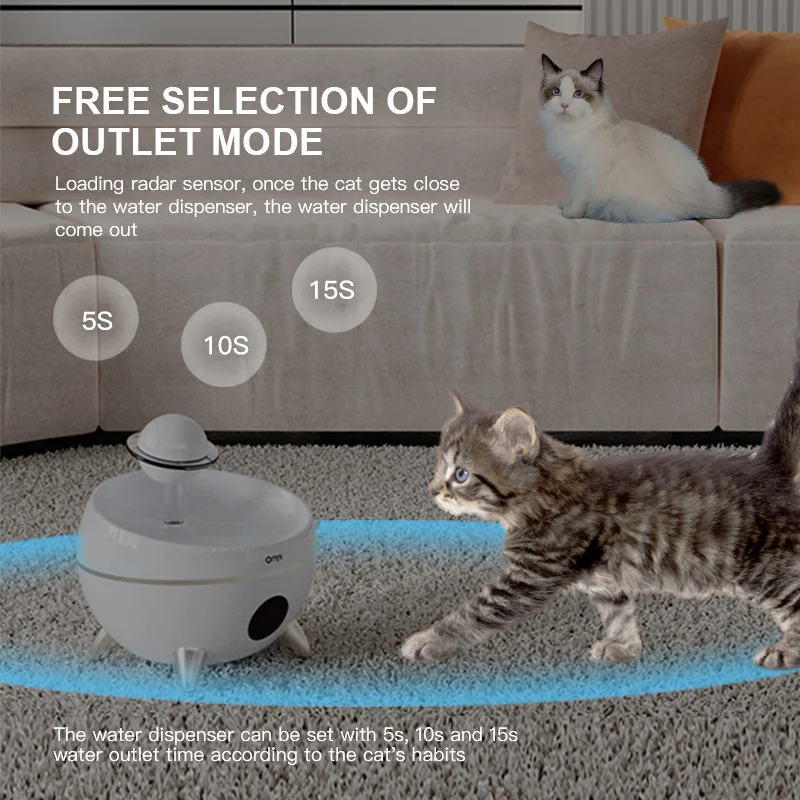 2.2L pet water food dispenser set feeder pet product replacement pump pet water fountain for dog