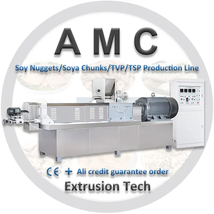 Americhi soy protein manufacturing machine + soya nugget machinery + soy extruder