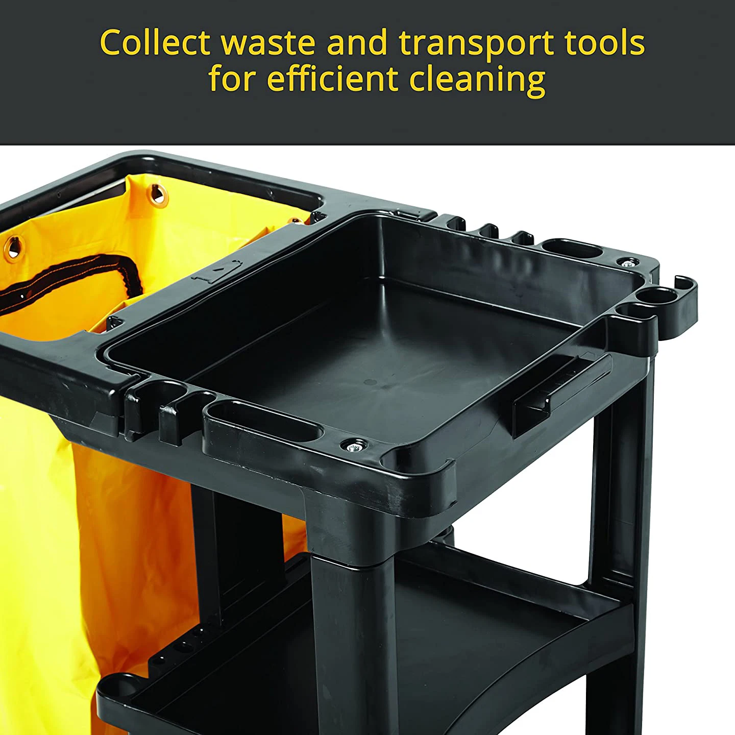 Manufacturer Plastic Flat Mopping Bucket Cleaning Trolley Mini Folding Housekeeping Janitor Cleaning Trolley