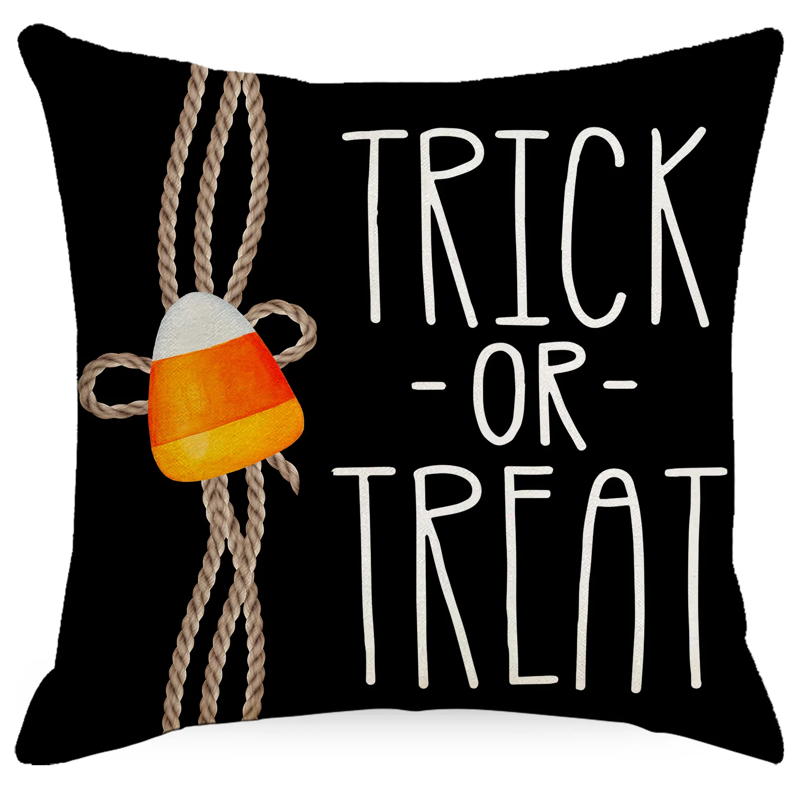 Halloween Spirits Decorations Pumpkin Accent Cushion Cases Standard Sofa Throw Pillow Block Printing Halloween Pillow Covers