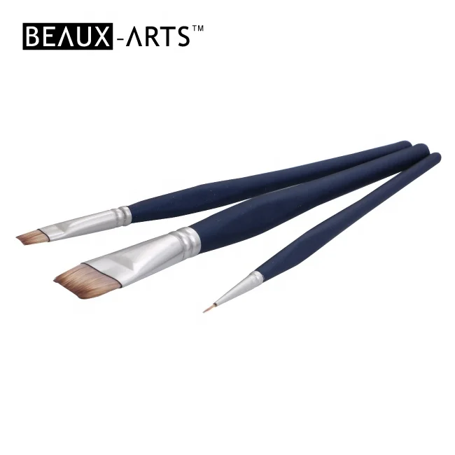 Quality Synthetic Mongoose Taklon Hair Acrylic Brushes Triangle Comfortable Touch Wood Handle