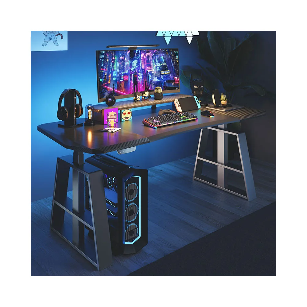 Pc Gaming Tables Standing Comput Modern Internet Cafe Consol Picture Black Gaming Desk For Pc