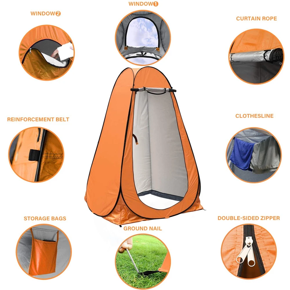 Customized lightweight private Fishing Hiking Camping Dressing Clothes Shower Tent
