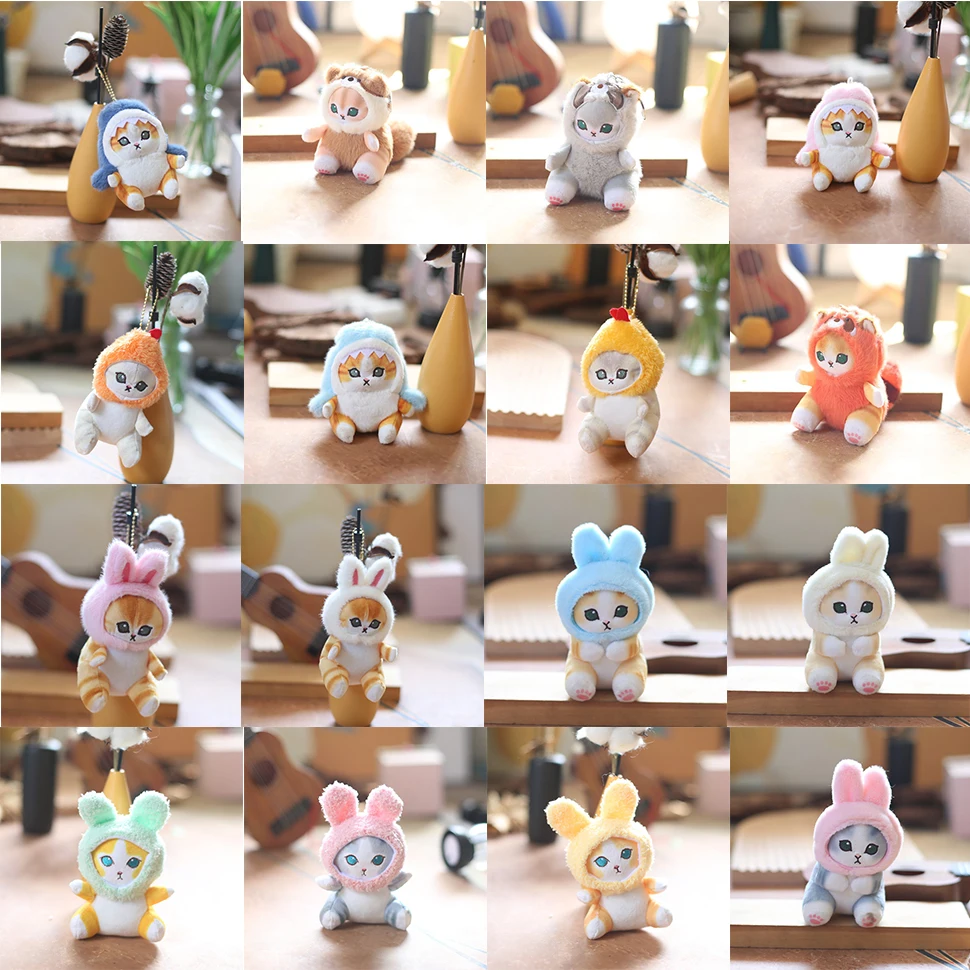 Cute cute shark cat hanging plush toy doll kitten bag hanging decoration key chain doll