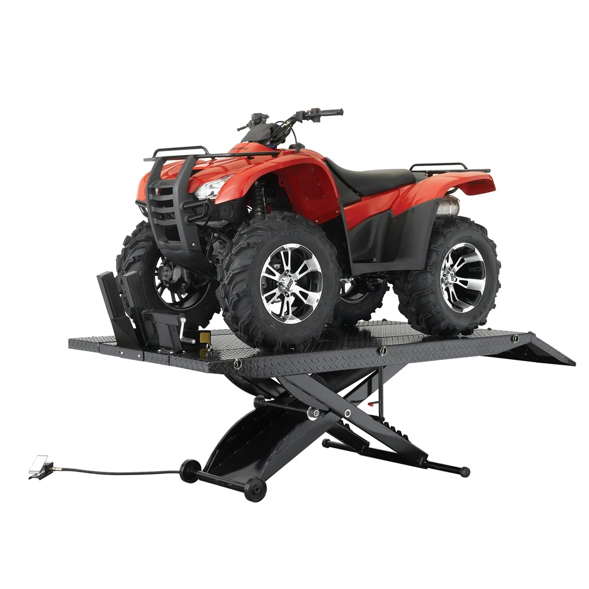 CE certified factory supply 700 kg 1500 lbs capacity pneumatic/electric/hydraulic ATV LIFT motorcycle lift