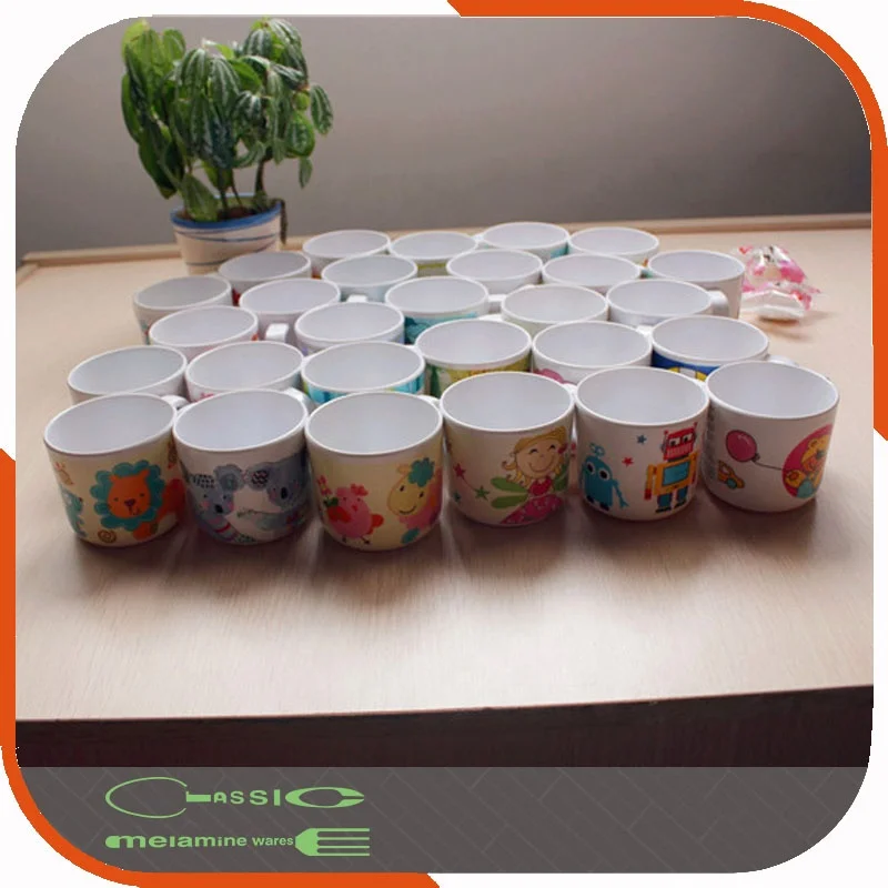 Cute Printing Melamine Kids Cup With Handle
