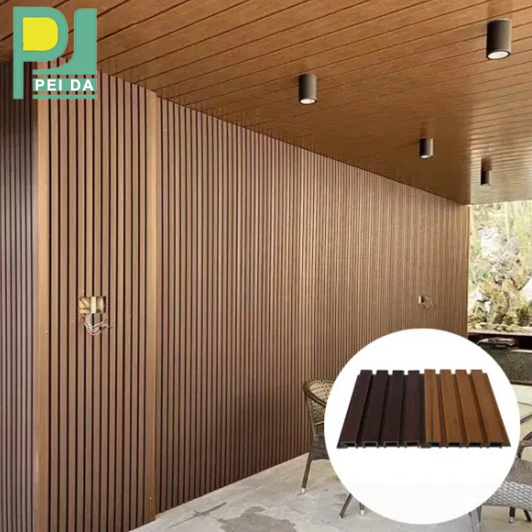 WPC Indoor Decorations Fluted WPC Panel Light