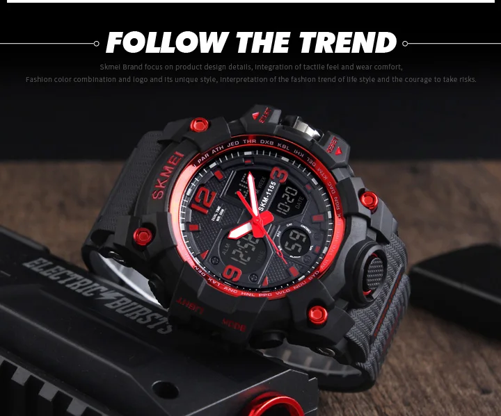 SKMEI 1155B  digital watches waterproof sports brand men sports wholesale cheap watches