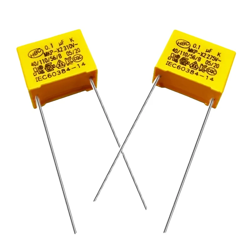 100pcs 0.1uf 104K 275VAC metallized polypropylene film anti-interference capacitor Factory direct sale capacitors are affordable