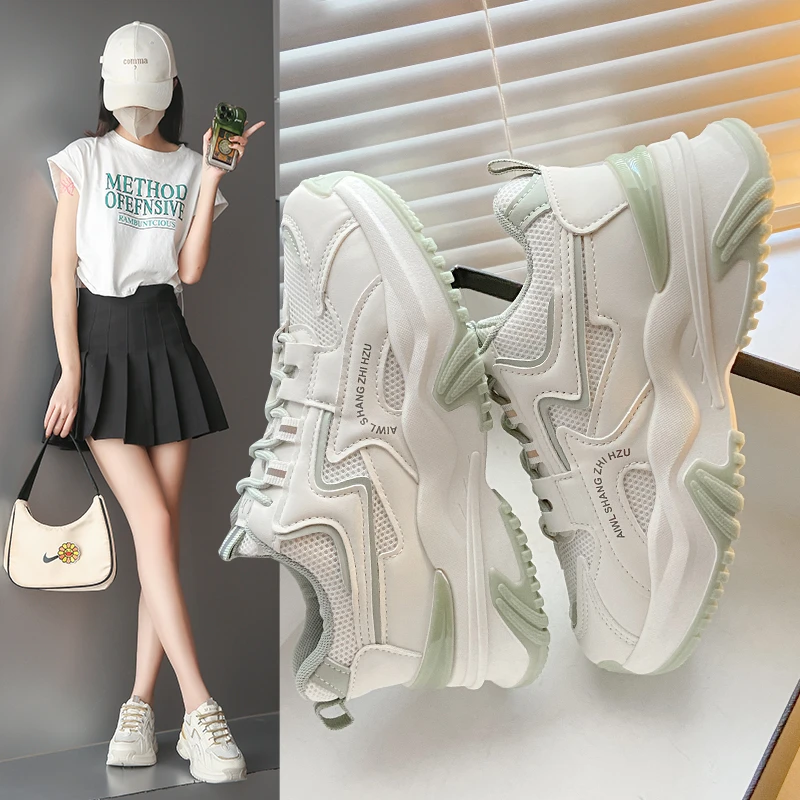 2023  Wholesale Eva Mesh Zapatillas Tenis Mujer Fashion Chunky Shoes Sneakers For Women And Ladies