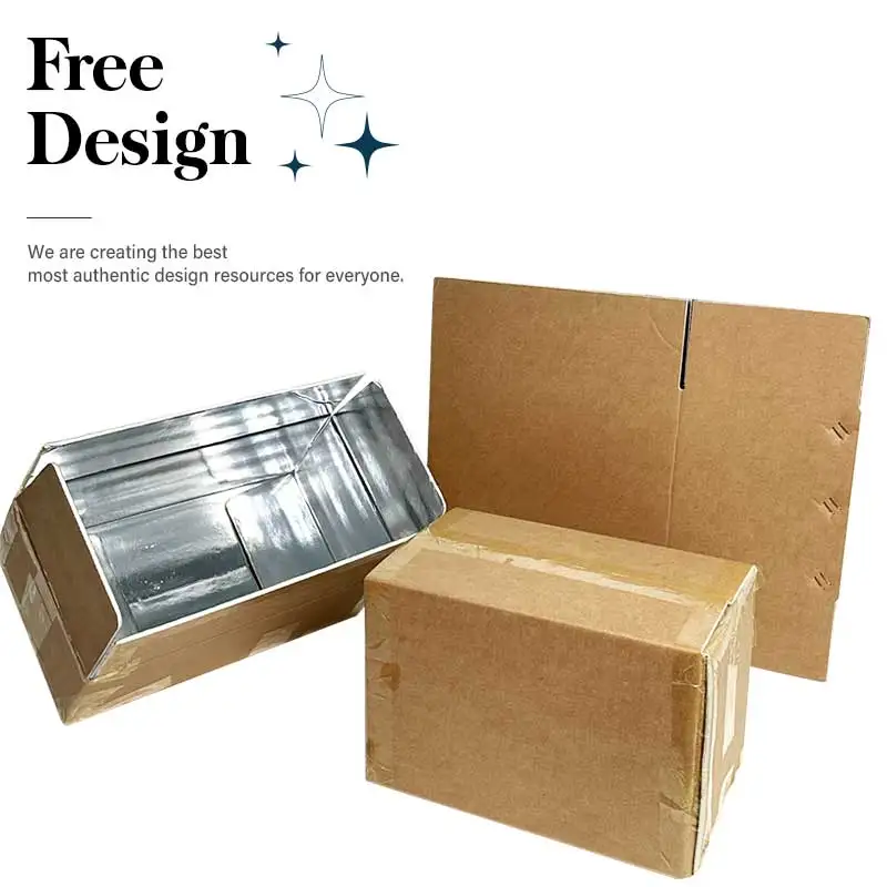 Carton custom box frozen food insulated container fresh food insulated freezer cardboard refrigerator boxes