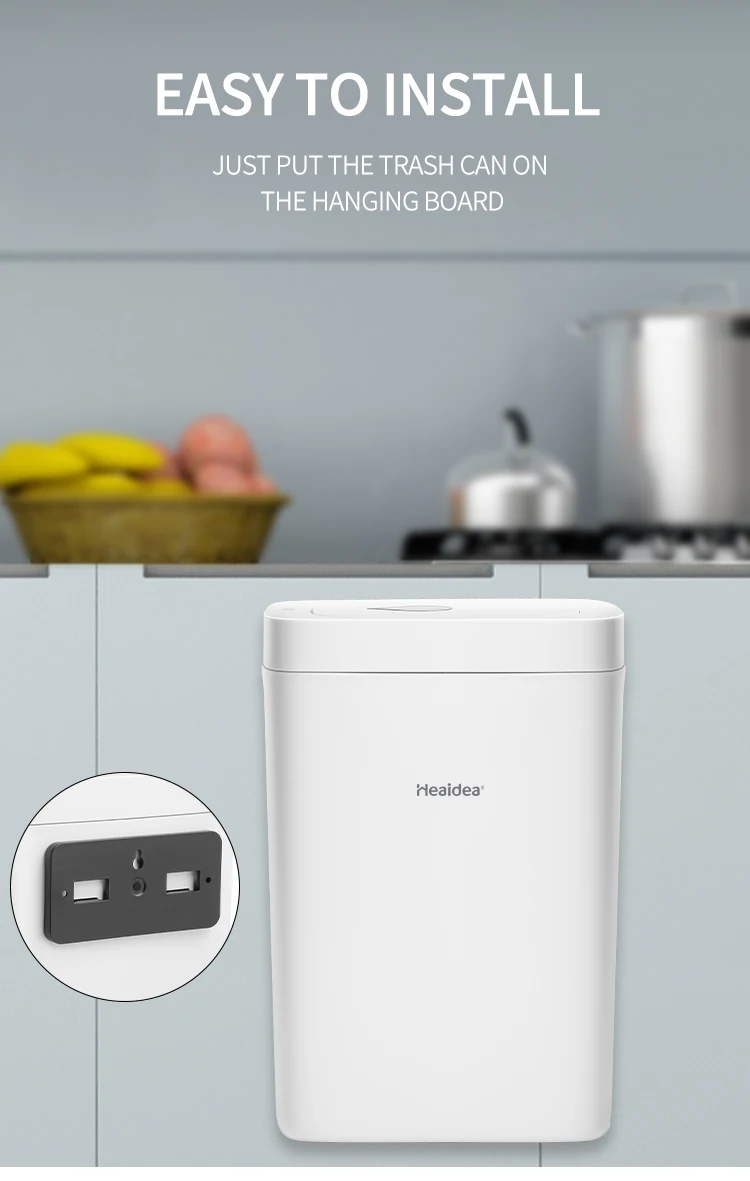 Heaidea Kitchen Electric Rubbish Can plastic automatic dustbin smart garbage bin intelligent trash can sensor waste bin
