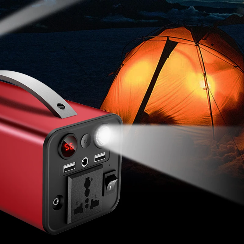 180W Outdoor Solar Generator Lifepo4 Backup Battery Portable Power Station with Car Jump Stater