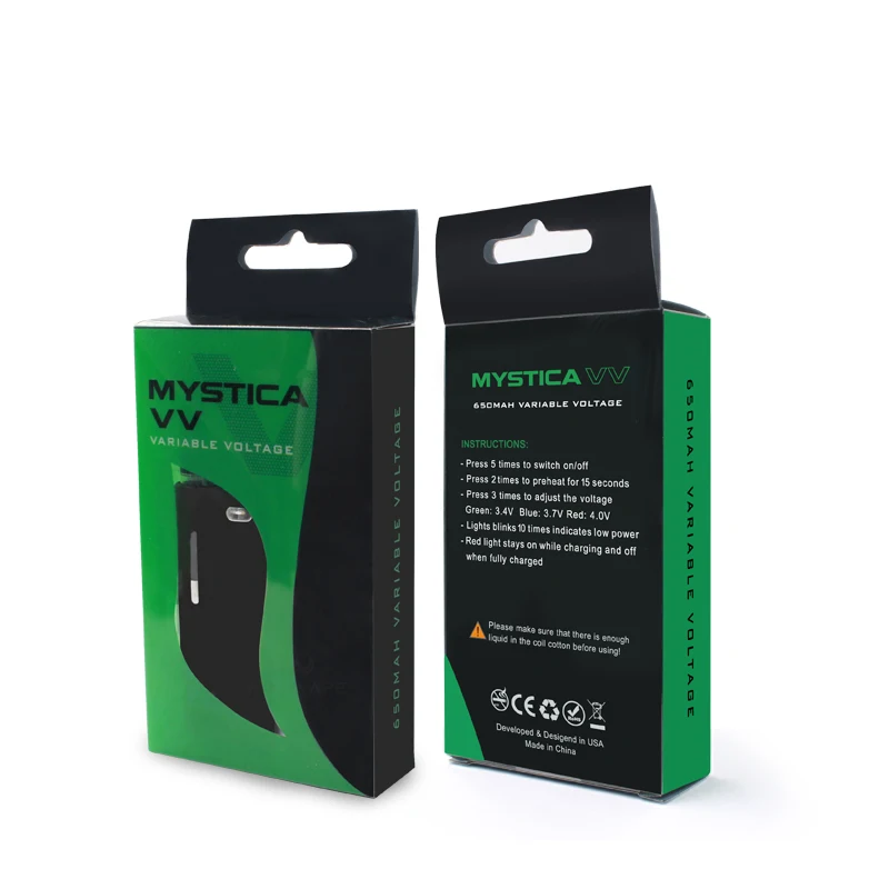 Airistech 650mAh Mystica 2 in 1 Vaporizers regular battery CBD /Wax Kit
