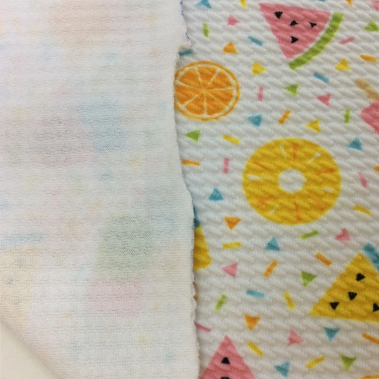 no MOQ custom knit polyester spandex digital print liverpool printing bullet  fabric for bows textile