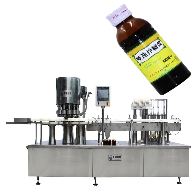 100 -500 ml Automatic Liquid Syrup Bottle Filling Capping Machine