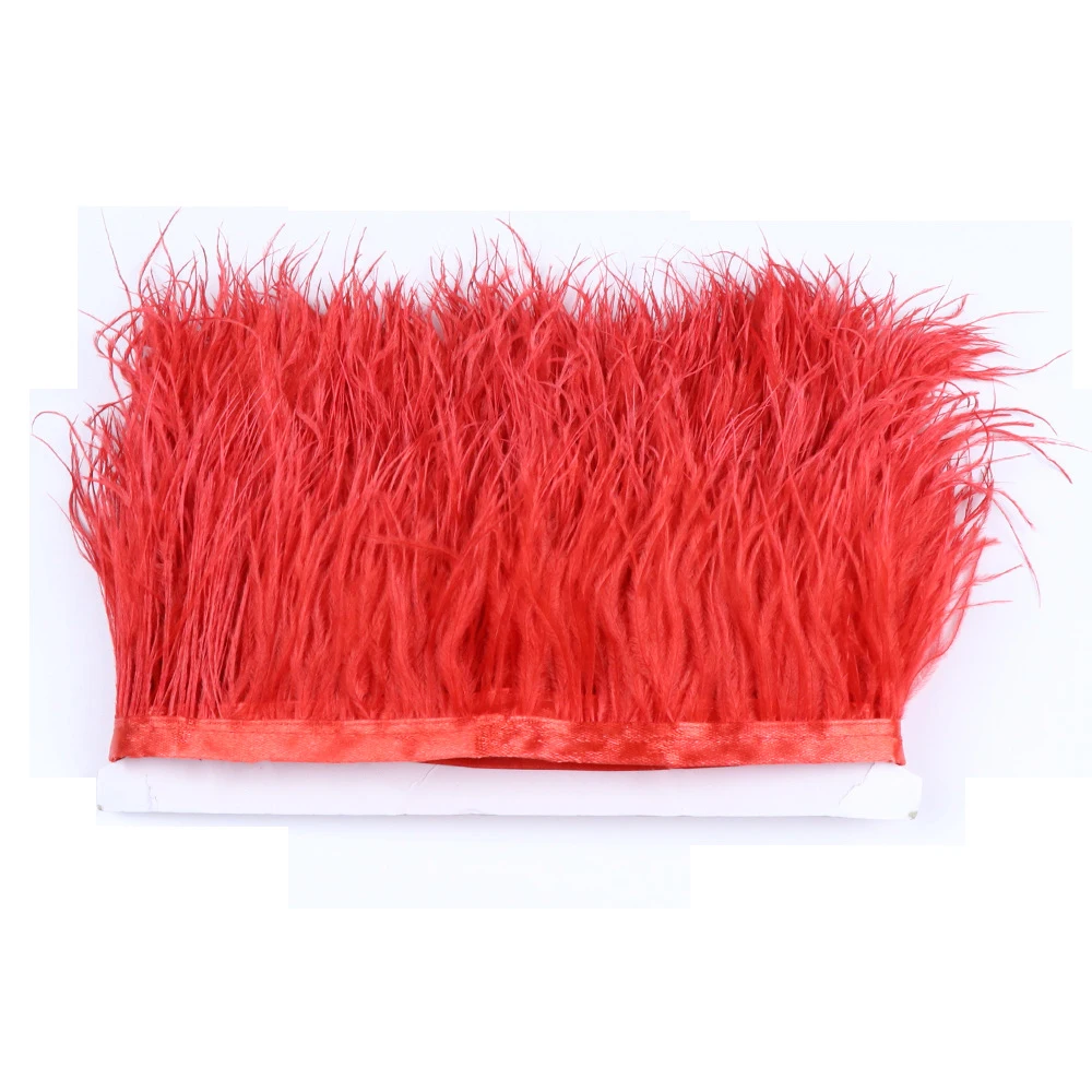 Feather Supplier Wholesale Leading 2plys 1m/pcs Ostrich Feather Boa Trim For Feather Product Sales Cheaper