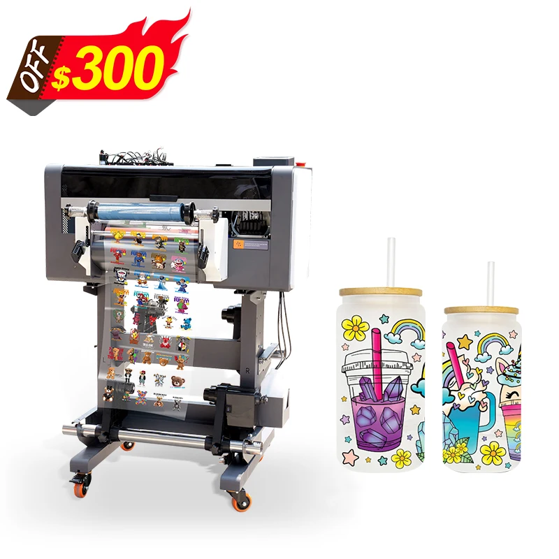Roll To Roll Xp600 Head 30 Cm I3200 Printing Service Film Ab Uv Dtf Printer Ab Film Machine With Shaker