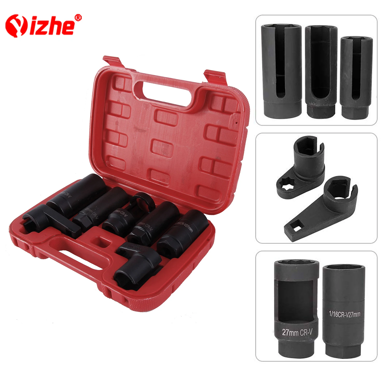 YIZHE  Good quality factory directly auto repair tools 7pcs oxygen sensor switch socket  sensor socket