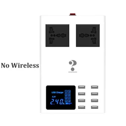 8 Ports Wireless Charger Led Digital Display USB Charger For Android iPhone Adapter Phone Fast Charger For xiaomi huawei samsung