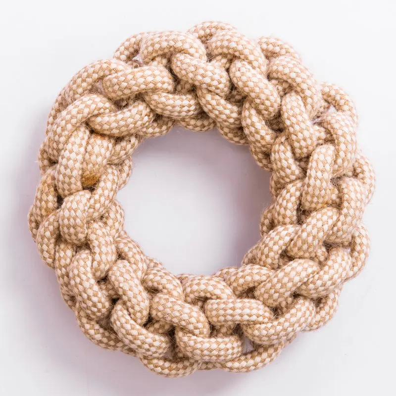 Bulk haute Eco Natural Hemp no stuffing durable Cotton Rope Pet halloween Christmas aggressive dog tug chew toy set