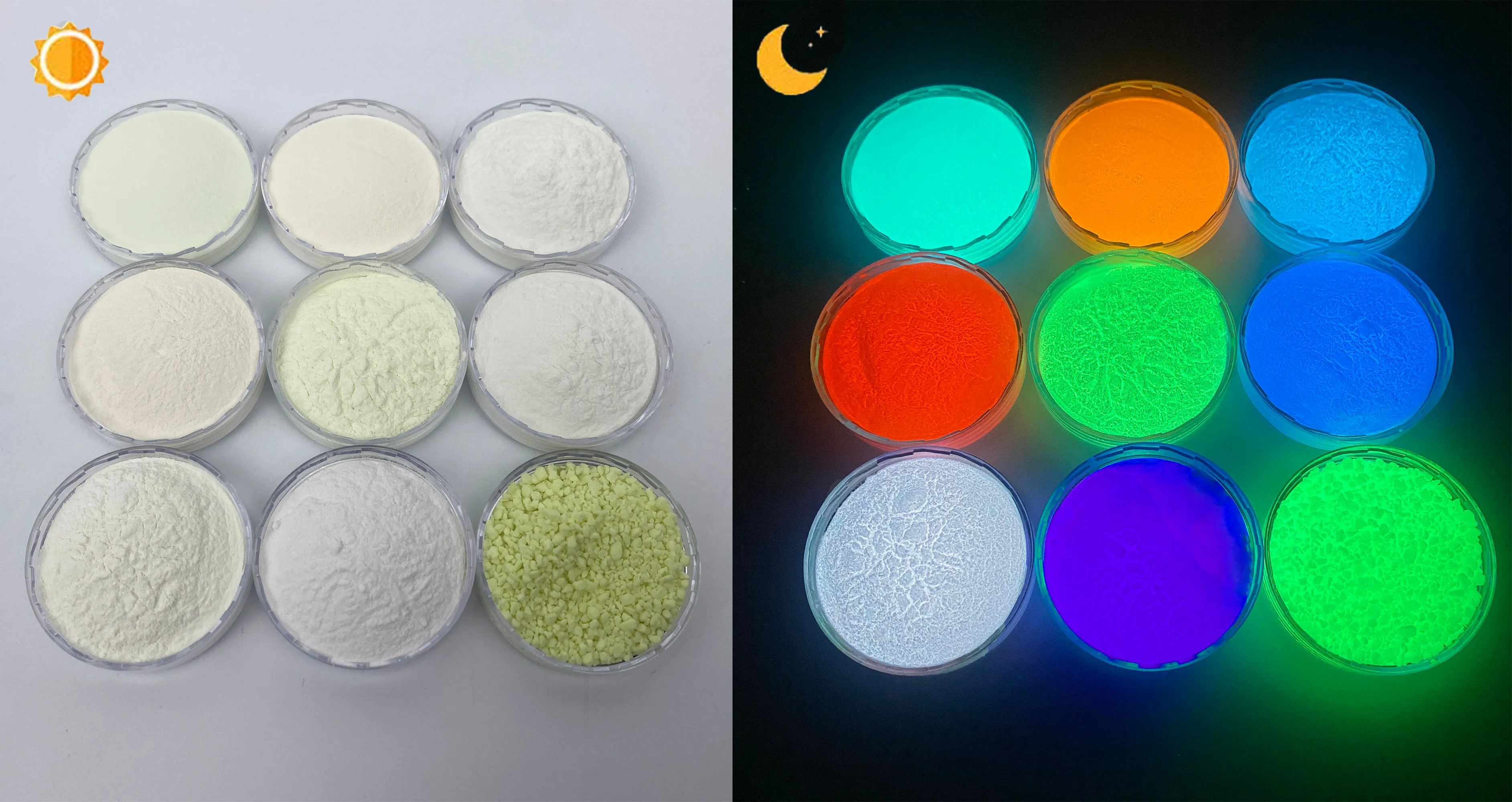 Glow nail polish pigment powder dust glowing in the dark powder for nail art DIY painting photoluminescent