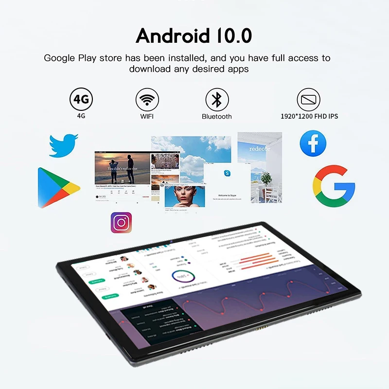 2022 Hot Selling 10.1 Inch Entertainment Tablet Android 11 Camera FHD Touch Screen Tablets Pads 4G WIFI Tablet PC