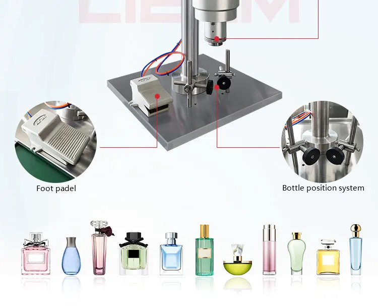 Semi-automatic perfume glass bottle crimping machine beer bottle cosmetic product bottle capping crimper machine equipment