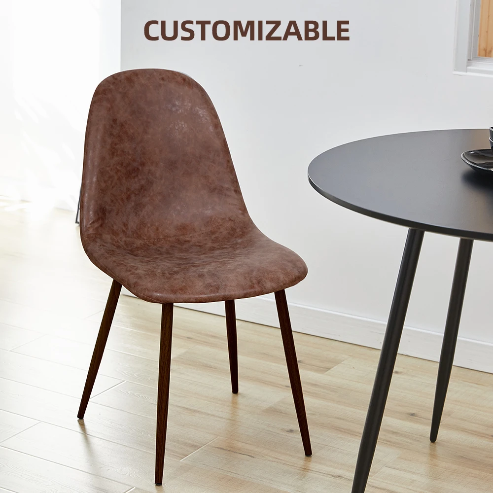 Dropshipping Agent Home Furniture Custom Dining Room Restaurant leather Dining Chair Fabric Dine Chair Metal Leg Dining Chairs