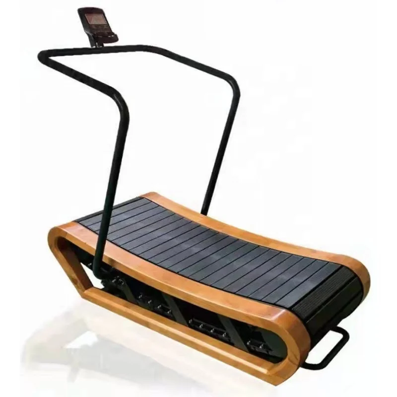 Home Use Unpowered Wood Curved Treadmill Running Machine