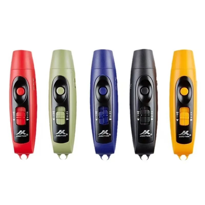 Электронный светодиодный свисток ручной 3-цветный высокопроизводительный вытяжной с шнурком самый громкий аварийный спортивный