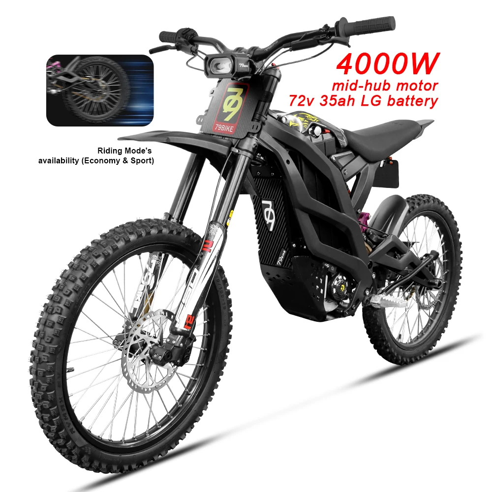 79bike falcon m Adult Eco 8000w 80KM/h 72V 35AH RE-Gen EABS Brake ectric enduro motorcycle electric dirt bike bicycle