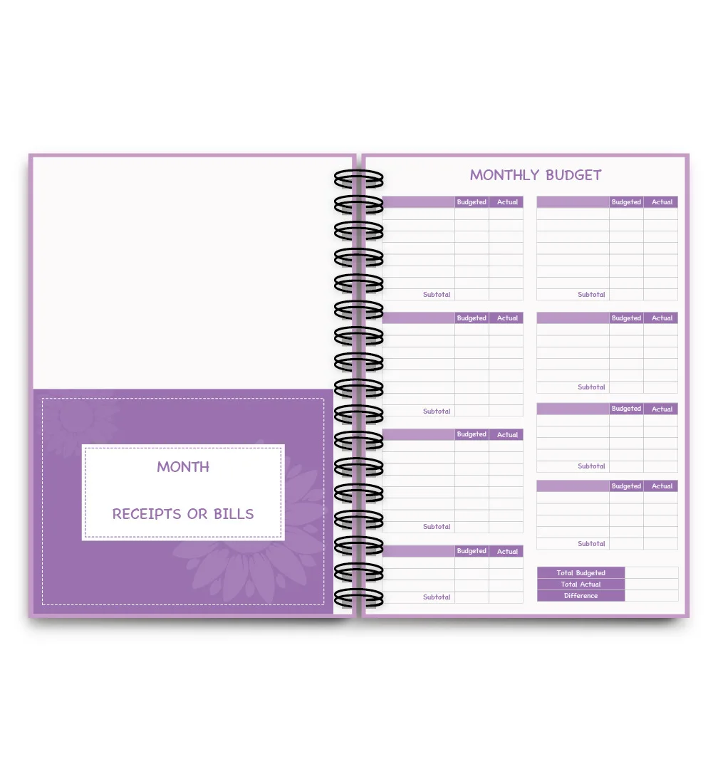 Ready to Ship 2025 A5 Budget Planner - Monthly Finance Organizer Notebook With Sticker