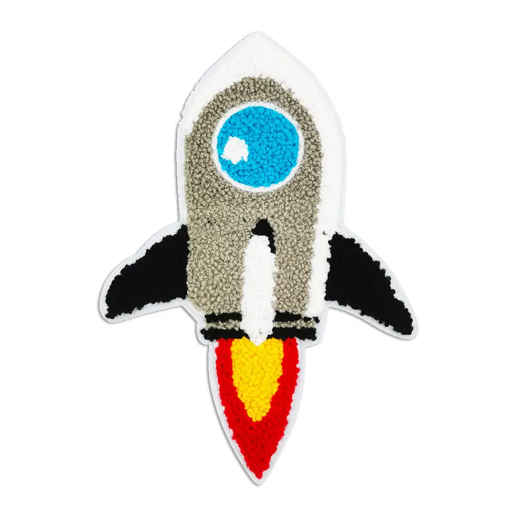 OEM Custom High Quality Wholesale Iron-On Tiger Towel Big Size Embroidery Chenille Patches