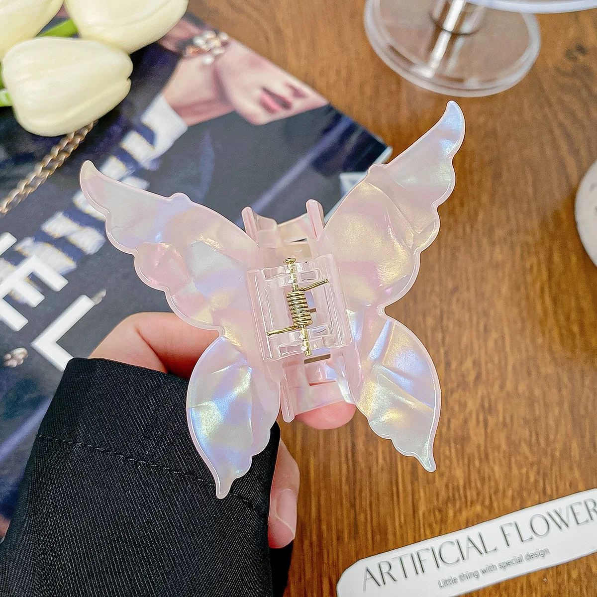 Shark Clip Large Acetic Acid Hair Grab Butterfly Hairdressing Accessories Barber Styling Female Back Hairpin Hair Clip