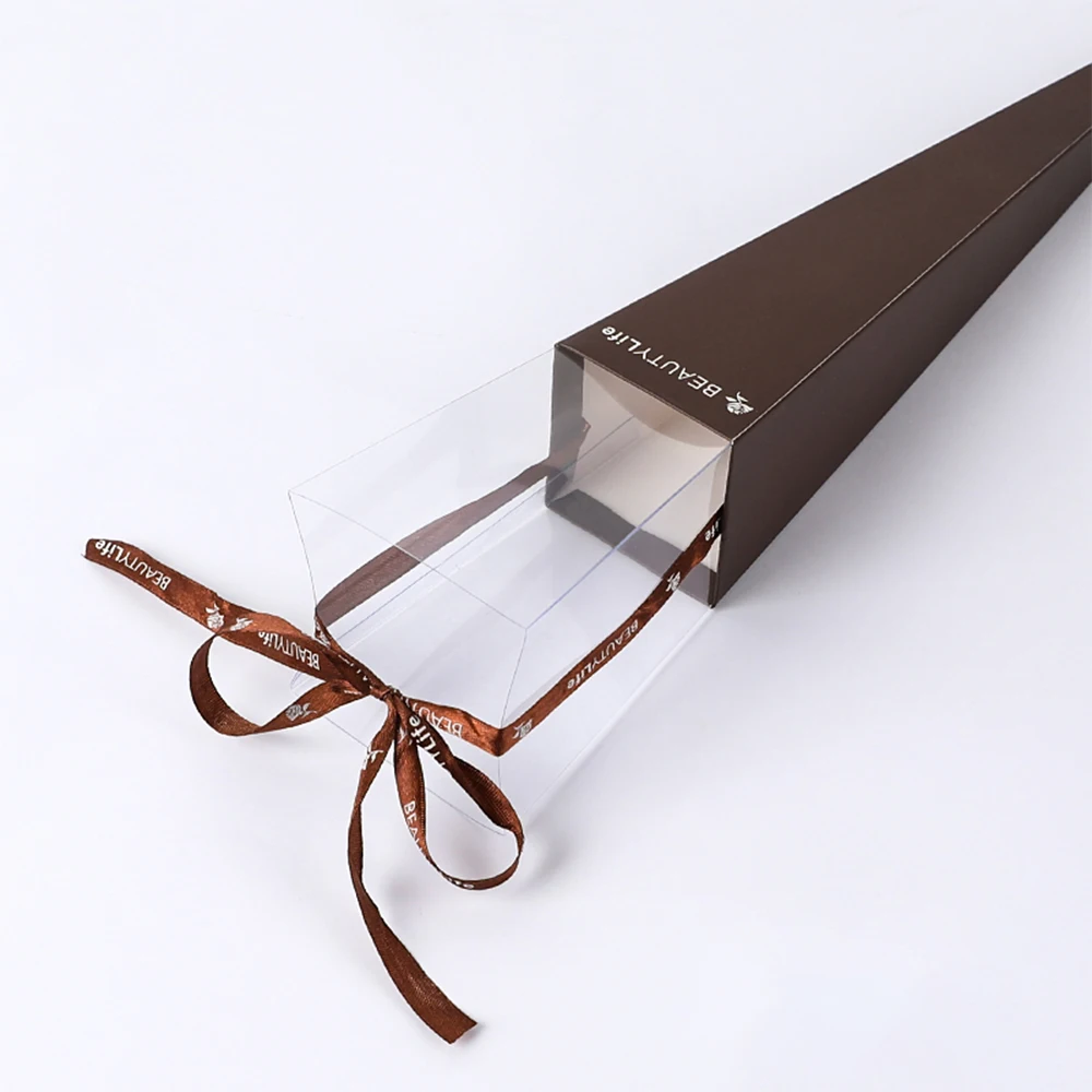 INUNION Handheld gift box florist flower wedding party decoration long stem rose boxes paper flower box with clear window