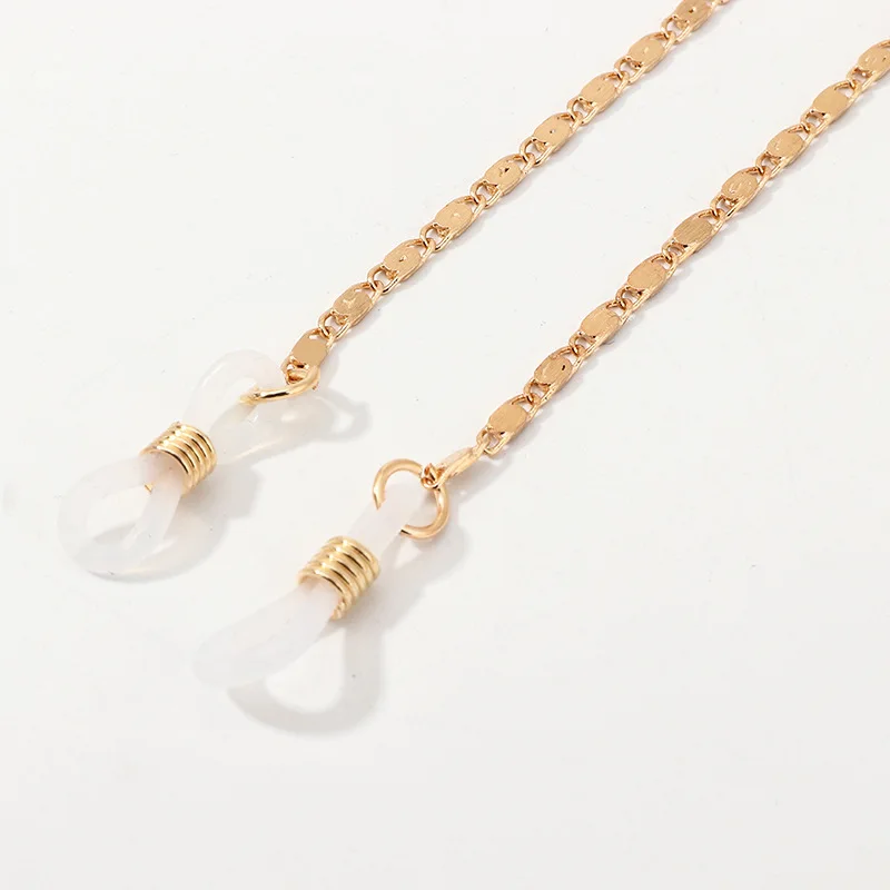 Wholesale Plated Gold Link Glasses Chain Holder Necklace Sunglasses Straps Lanyard Face Masking Eyeglasses Chain Cord