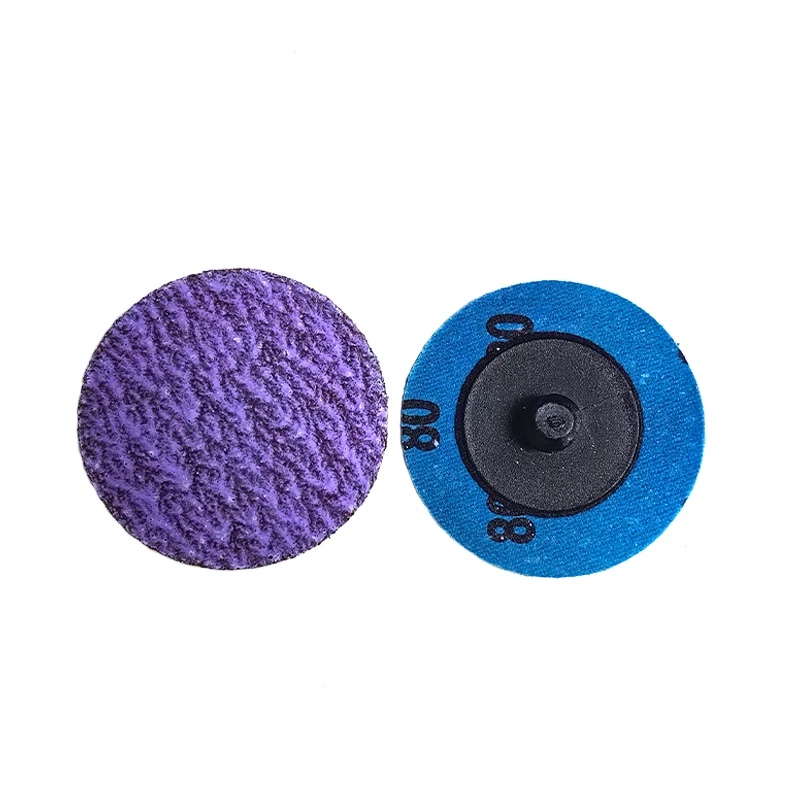 High Efficiently 2 inch 3 inch 36 Grit Ceramic Cloth Quick Change Laminated Disc For Grinding Stainless Steel And Metals