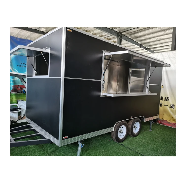 Europe standard street mobile fast food trailer coffee ice cream truck kiosk food cart for sale